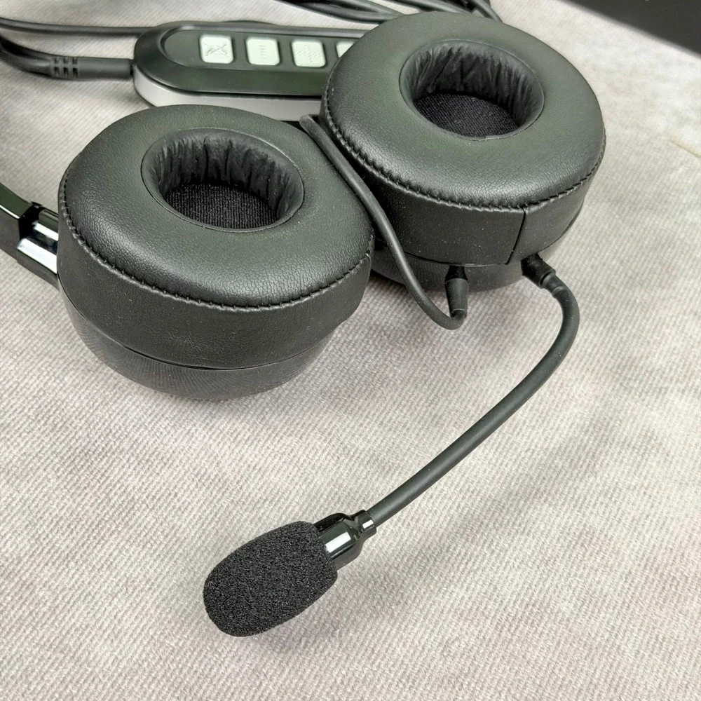 Mpow Wired Computer Headset PA071AB USB/ 3.5mm Connectivity Noise Reduction Blk